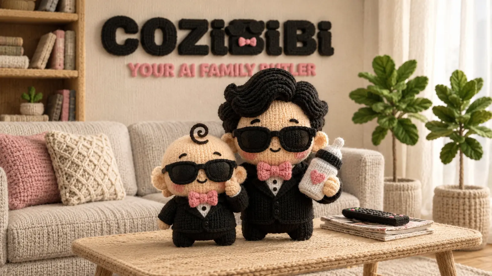 CoziBiBi 毛冷公仔在溫暖家庭客廳中